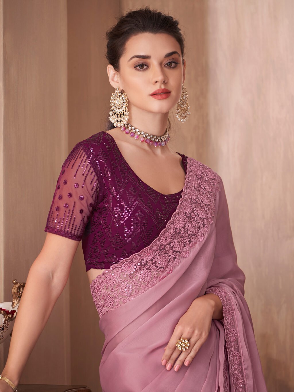 showcasing the beauty and craftsmanship of Traditional Saree.