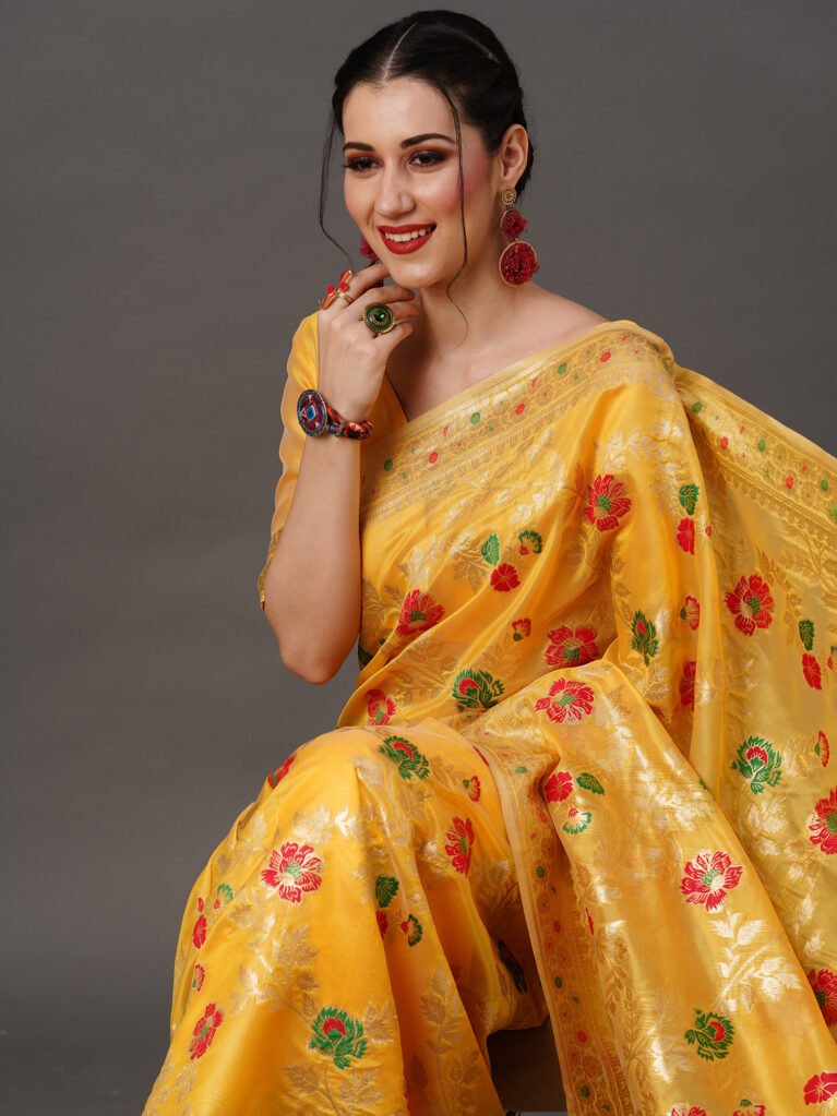 showcasing the beauty and craftsmanship of Traditional Saree.
