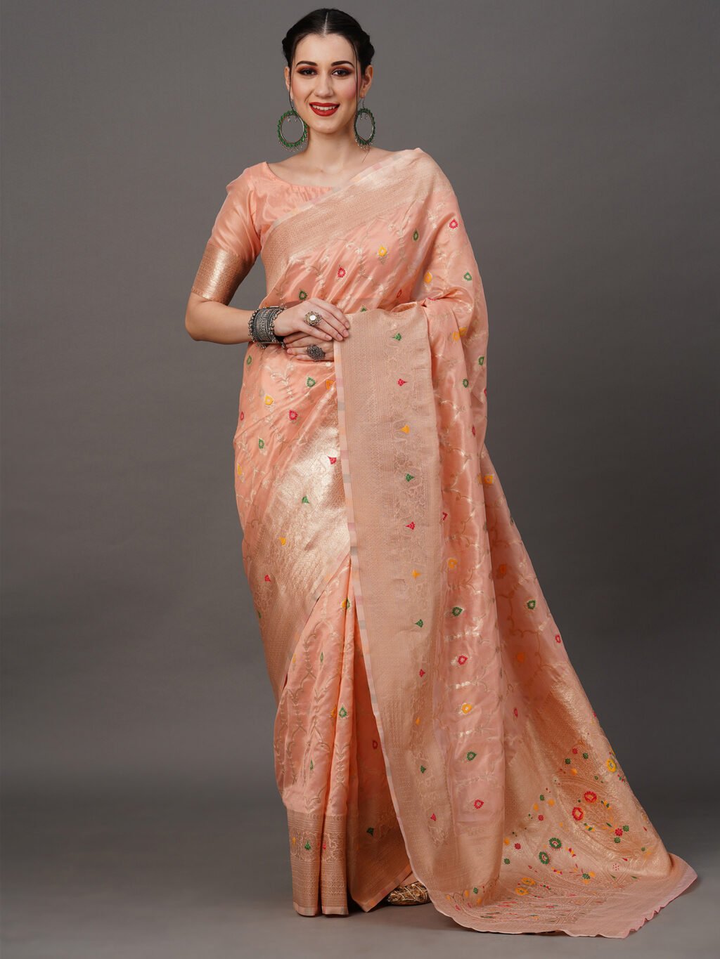 Image of Peach Saree