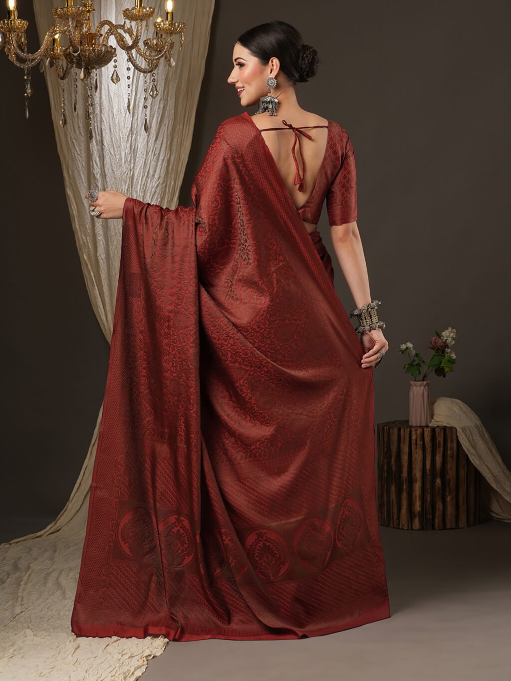 showcasing the beauty and craftsmanship of Traditional Saree.