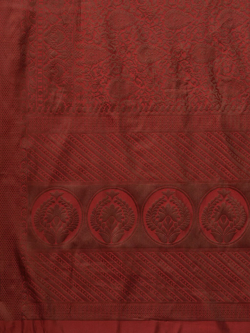 Maroon Silk Saree - Image 3