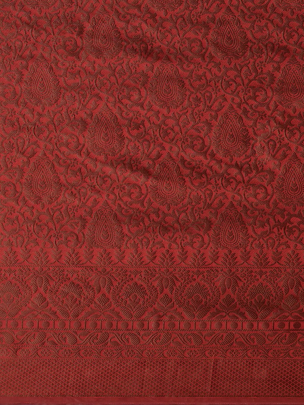 Maroon Silk Saree - Image 4