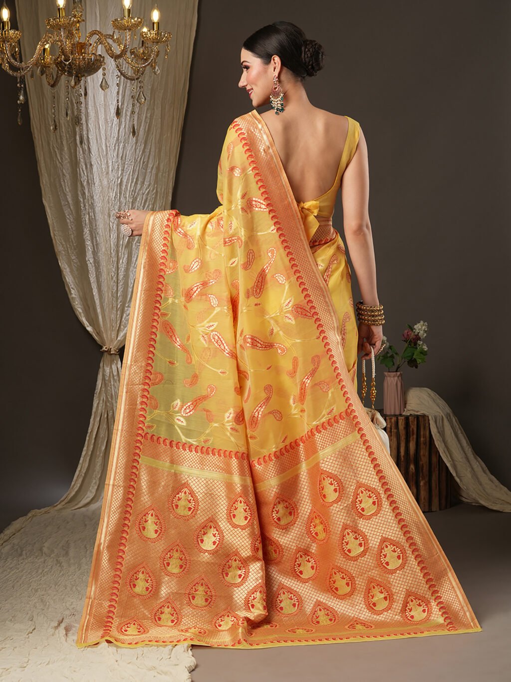 showcasing the beauty and craftsmanship of Silk Saree.