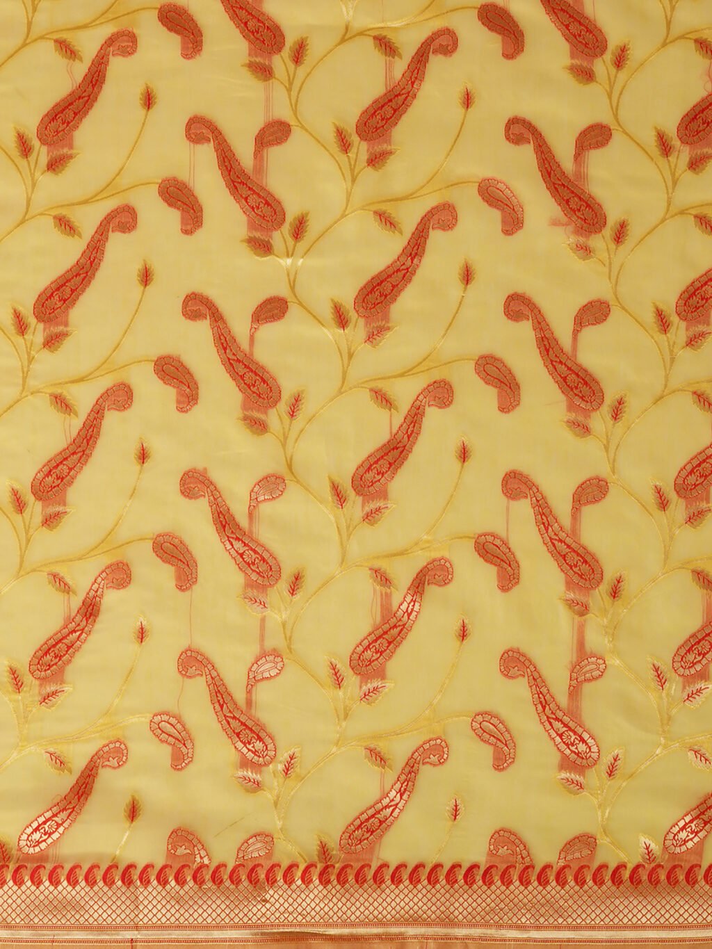 Yellow Cotton Saree - Image 4