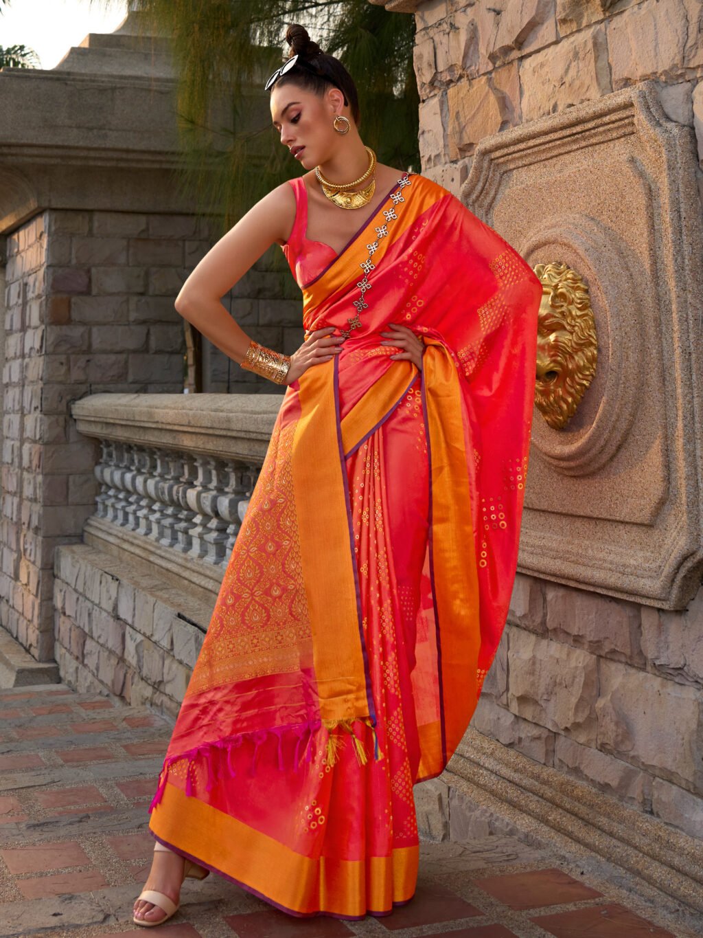 showcasing the beauty and craftsmanship of Traditional Saree.
