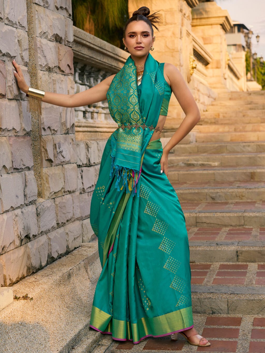 showcasing the beauty and craftsmanship of Traditional Saree.