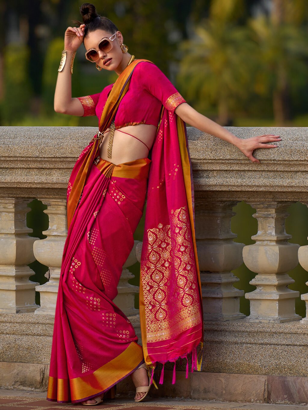 showcasing the beauty and craftsmanship of Party Wear Saree.