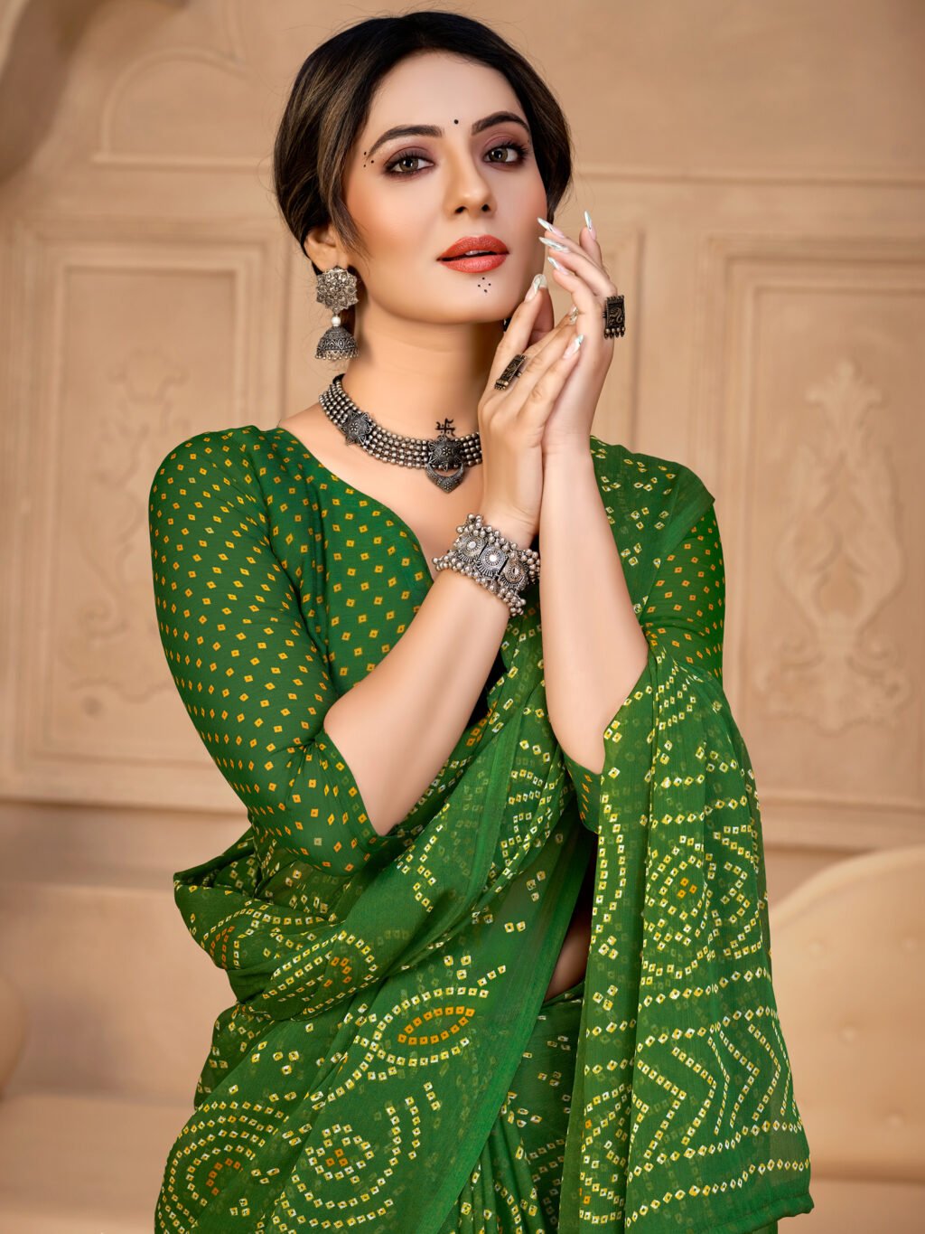 showcasing the beauty and craftsmanship of Silk Saree.