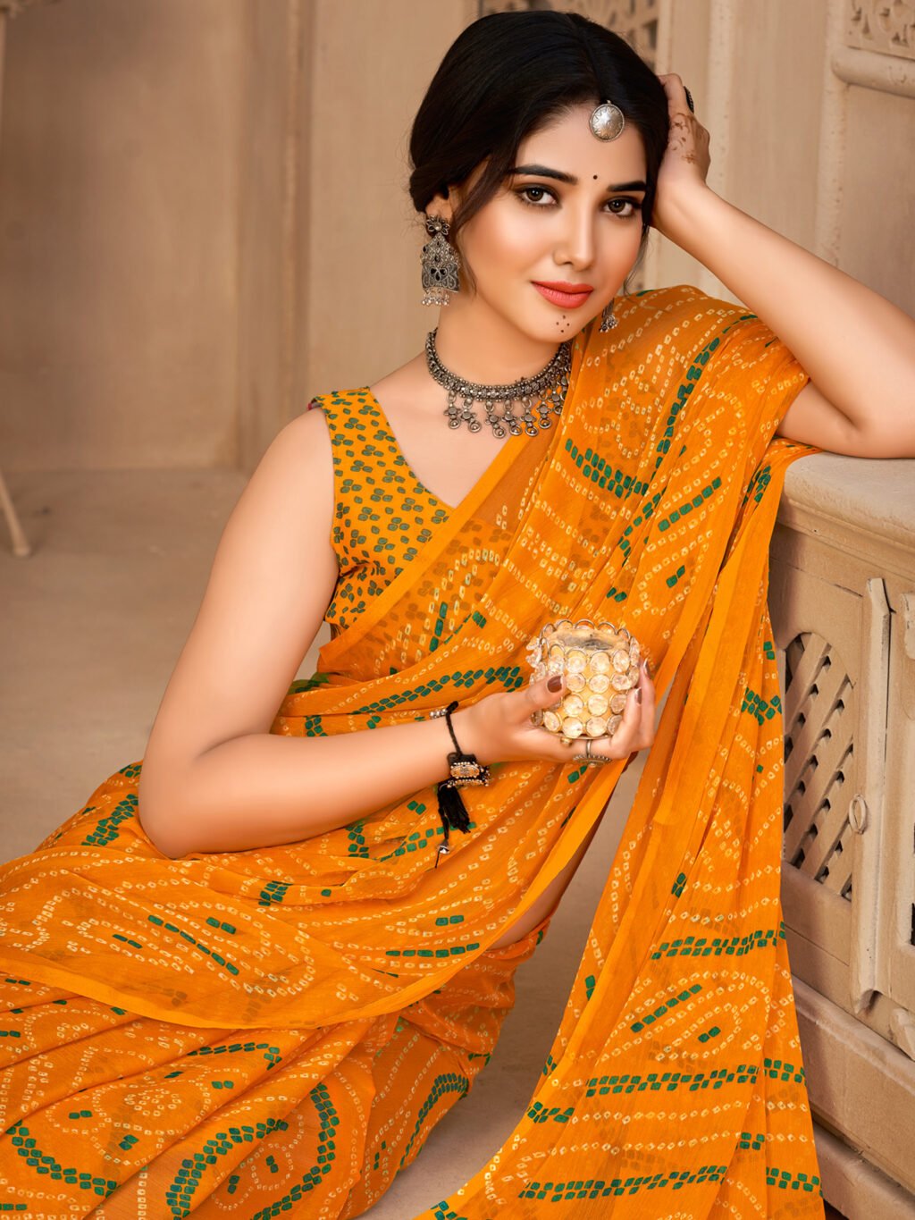 showcasing the beauty and craftsmanship of Party Wear Saree.