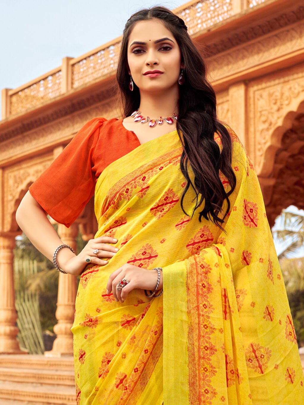 showcasing the beauty and craftsmanship of Traditional Saree.