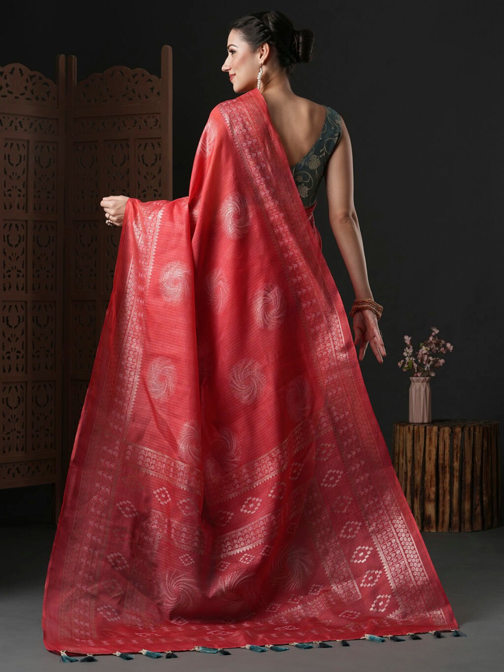 showcasing the beauty and craftsmanship of Festive Saree.