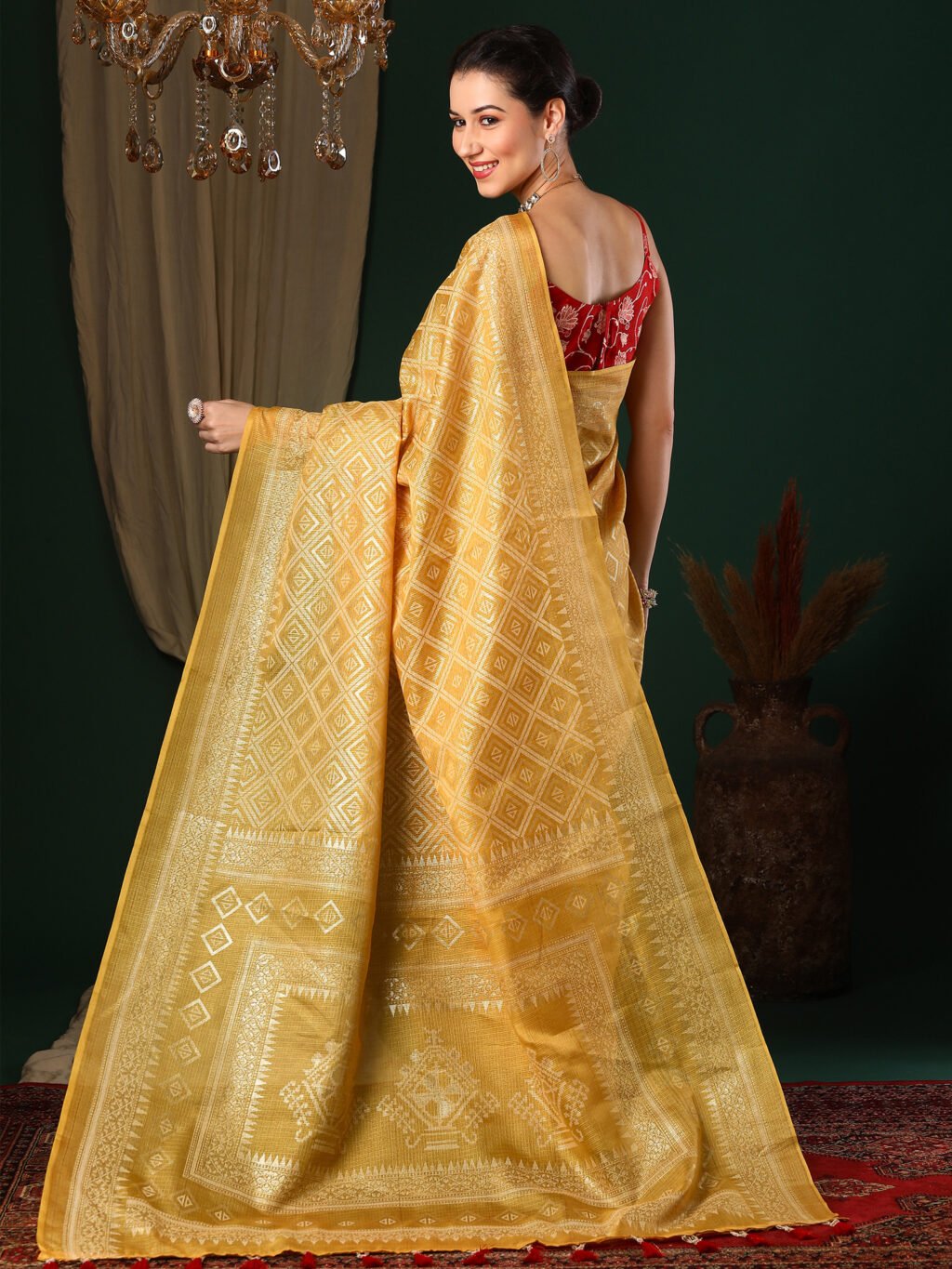 showcasing the beauty and craftsmanship of Party Wear Saree.