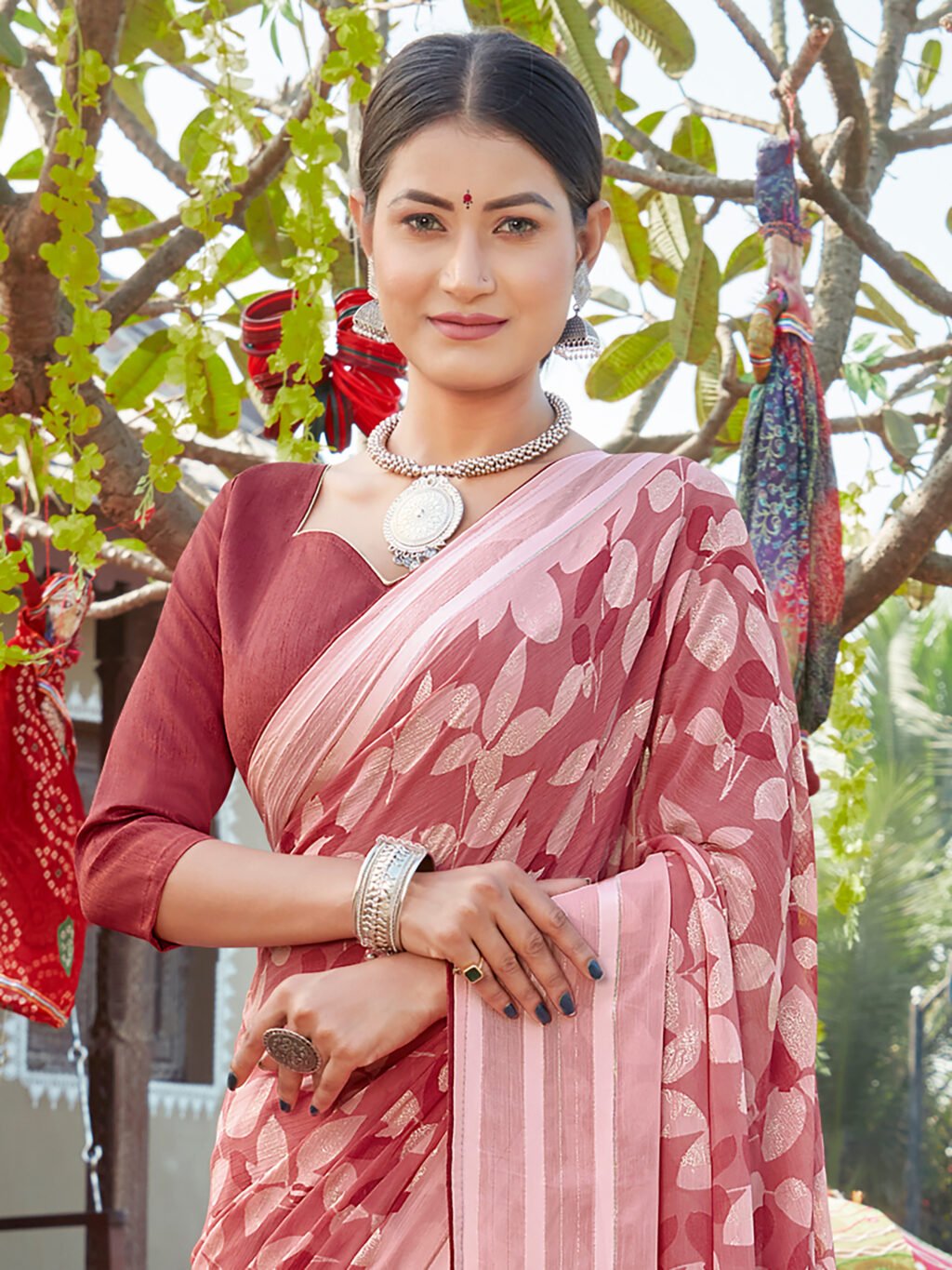 showcasing the beauty and craftsmanship of Festive Saree.