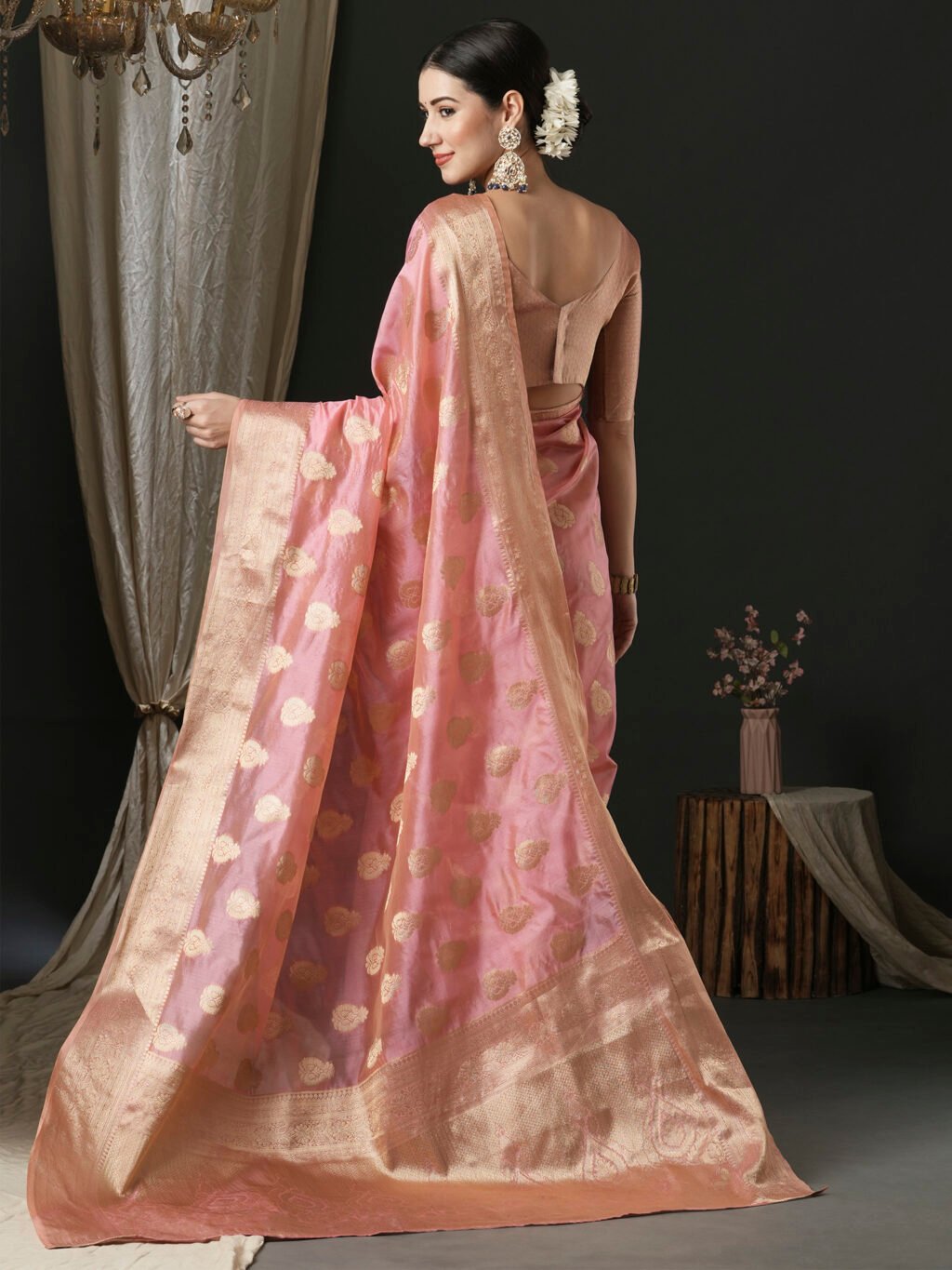 showcasing the beauty and craftsmanship of Party Wear Saree.