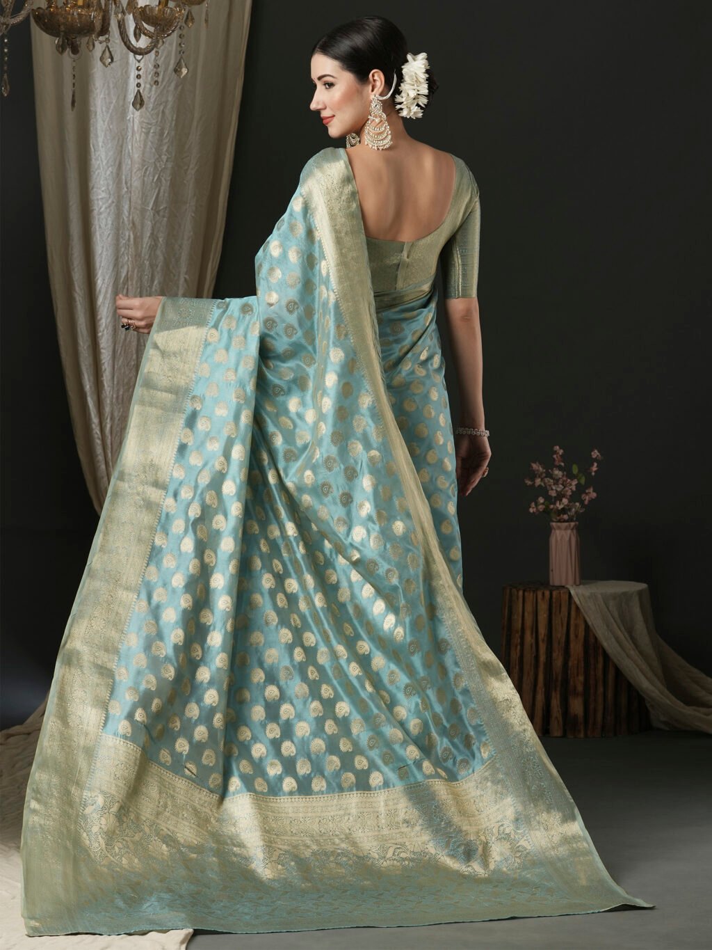 showcasing the beauty and craftsmanship of Designer Saree.