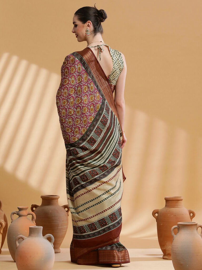 showcasing the beauty and craftsmanship of Traditional Saree.