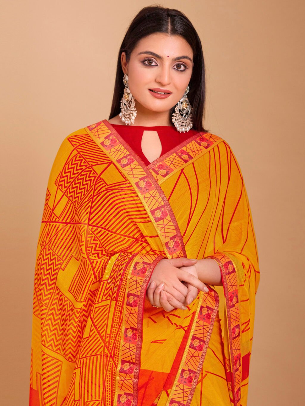 showcasing the beauty and craftsmanship of Designer Saree.