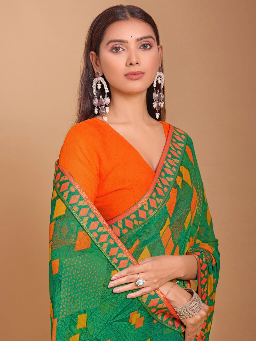 showcasing the beauty and craftsmanship of Festive Saree.