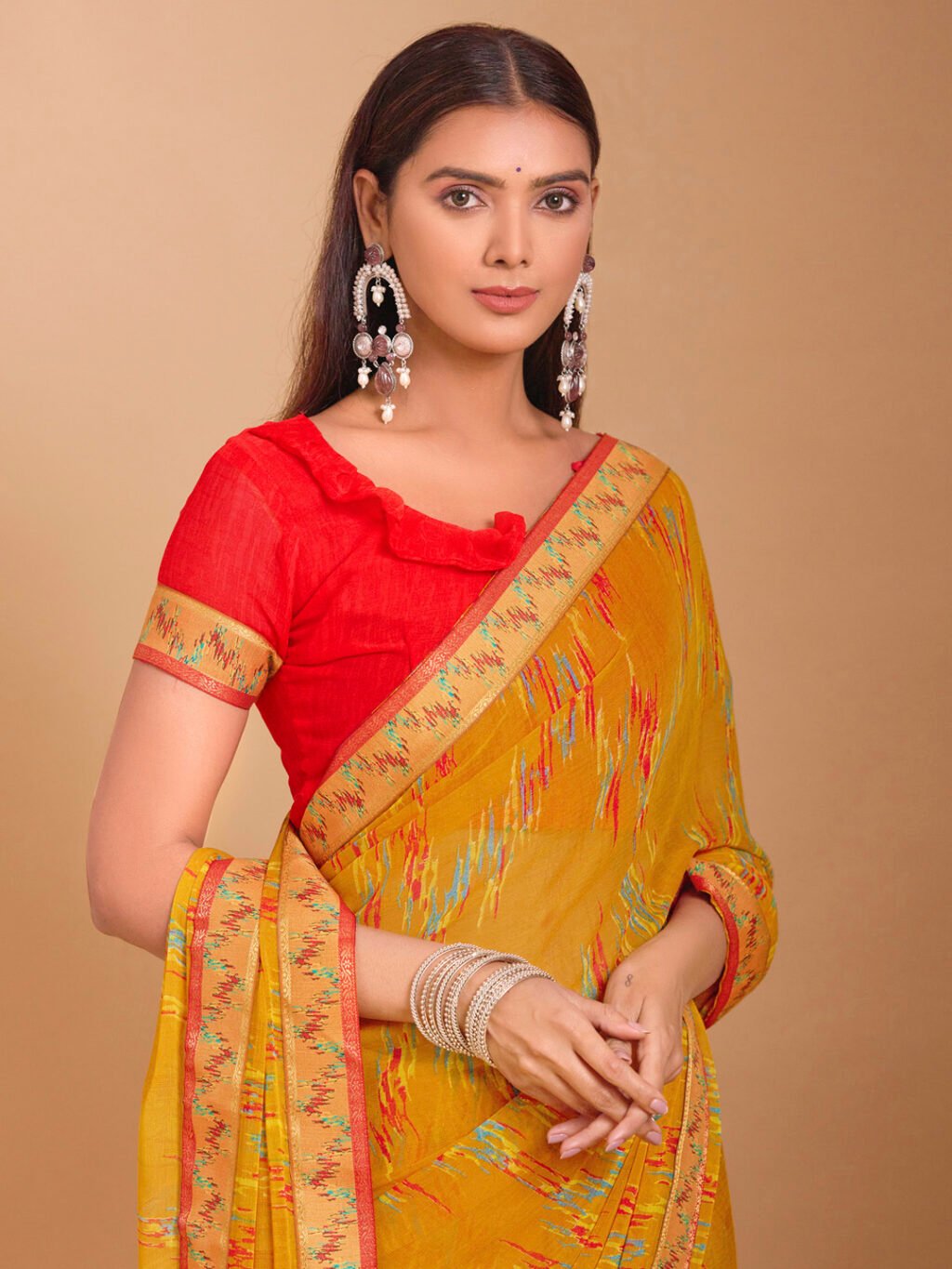 showcasing the beauty and craftsmanship of Festive Saree.