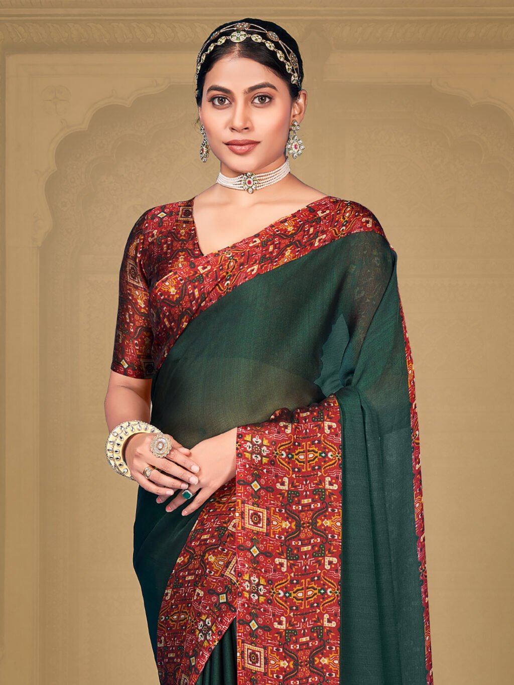 showcasing the beauty and craftsmanship of Silk Saree.