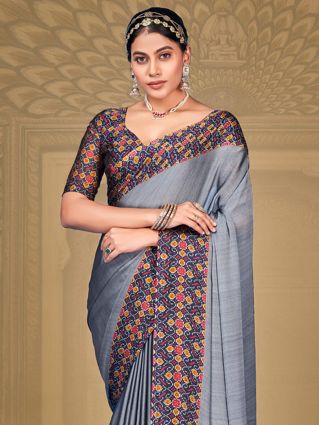 showcasing the beauty and craftsmanship of Designer Saree.