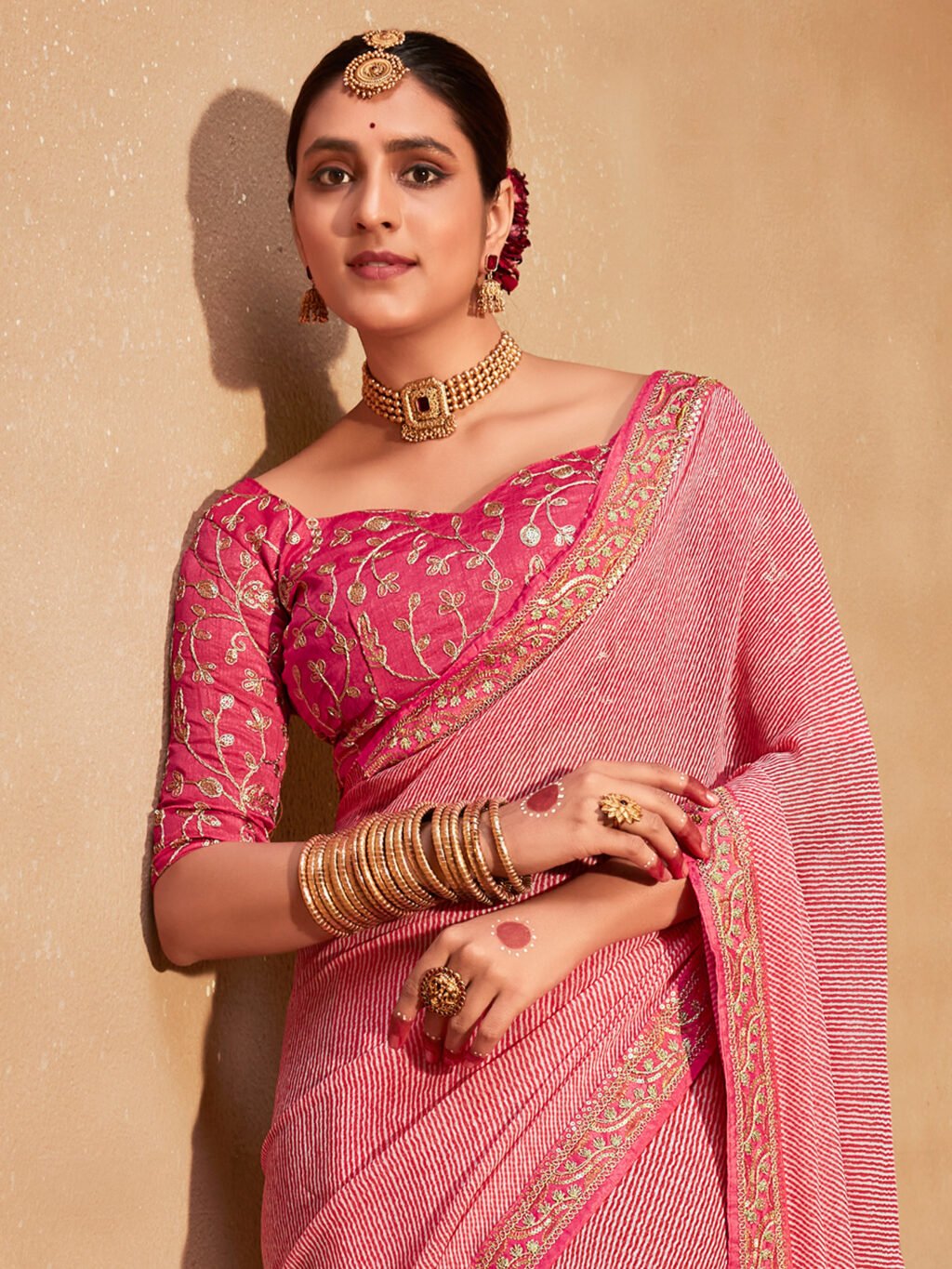 showcasing the beauty and craftsmanship of Festive Saree.