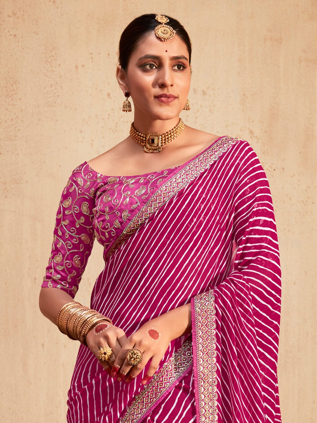 showcasing the beauty and craftsmanship of Silk Saree.