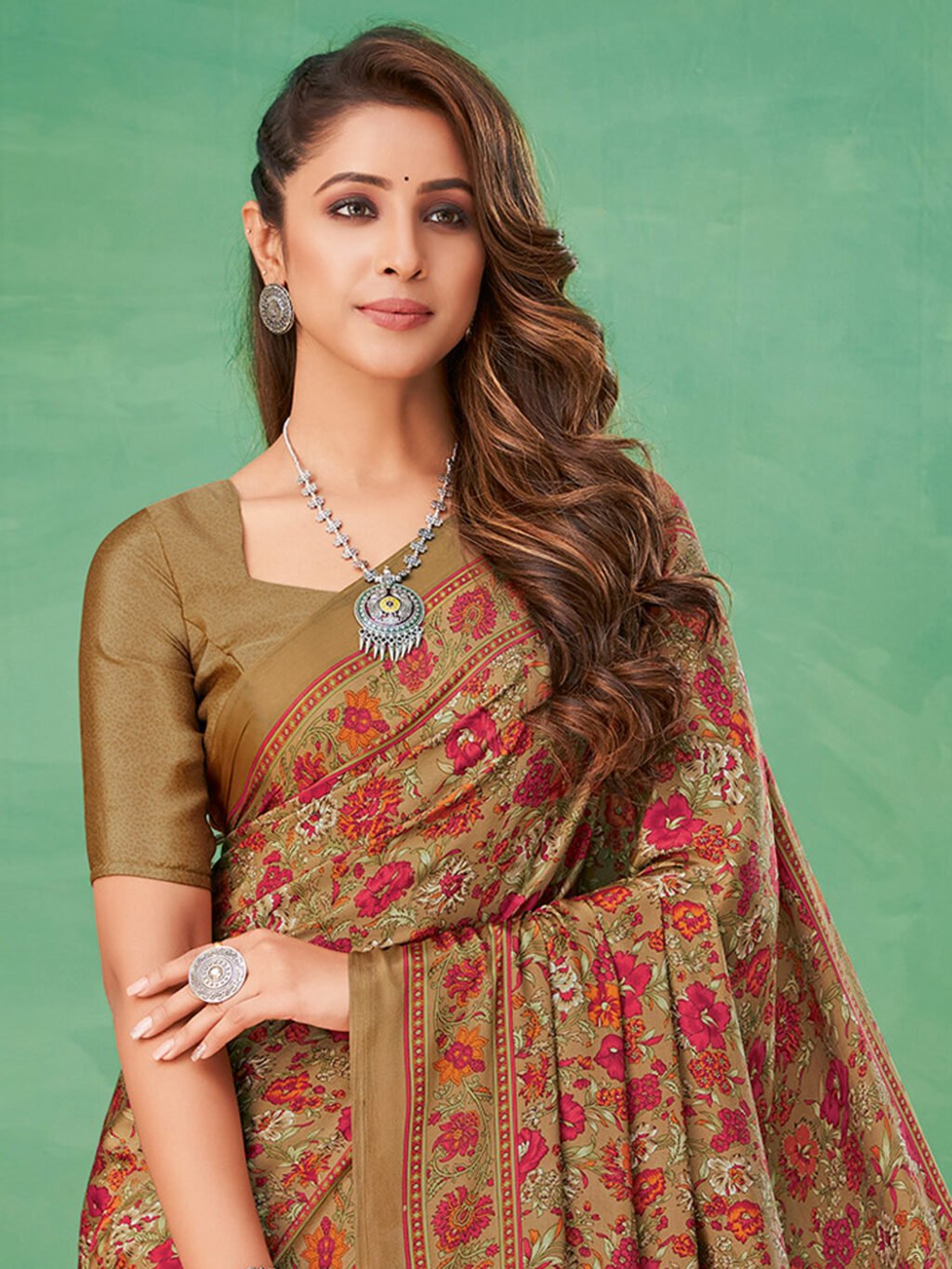 showcasing the beauty and craftsmanship of Designer Saree.