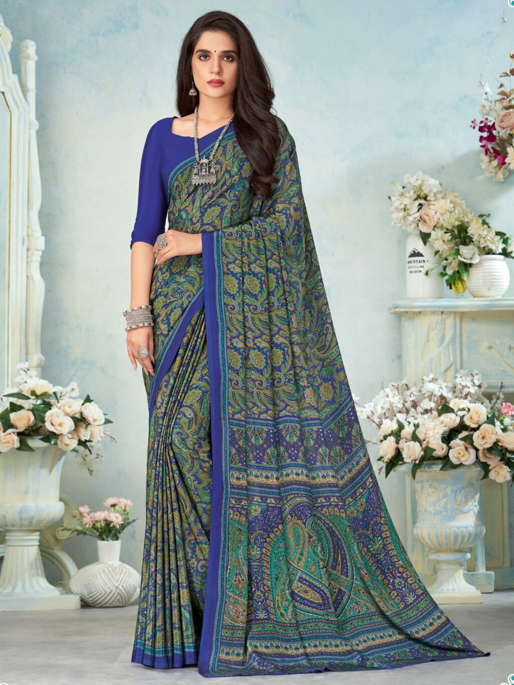 Image of Blue Saree