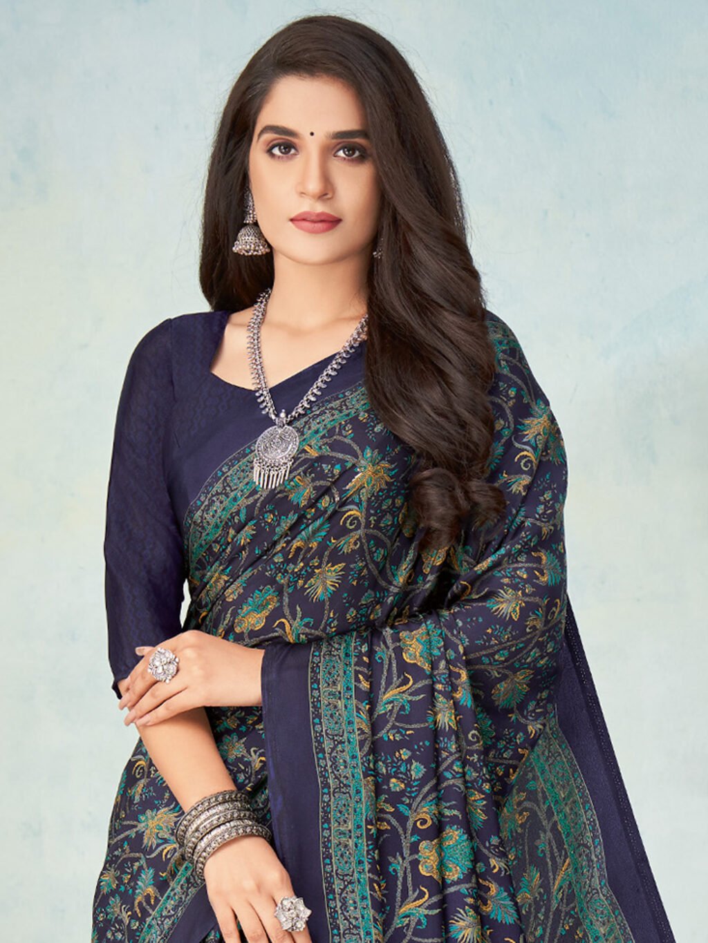 showcasing the beauty and craftsmanship of Silk Saree.