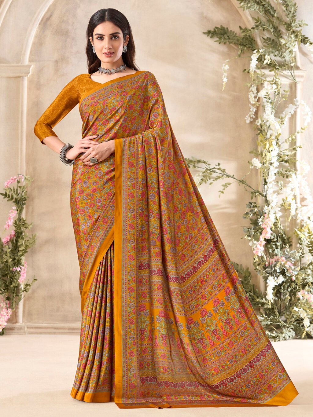 Image of Mustard Saree