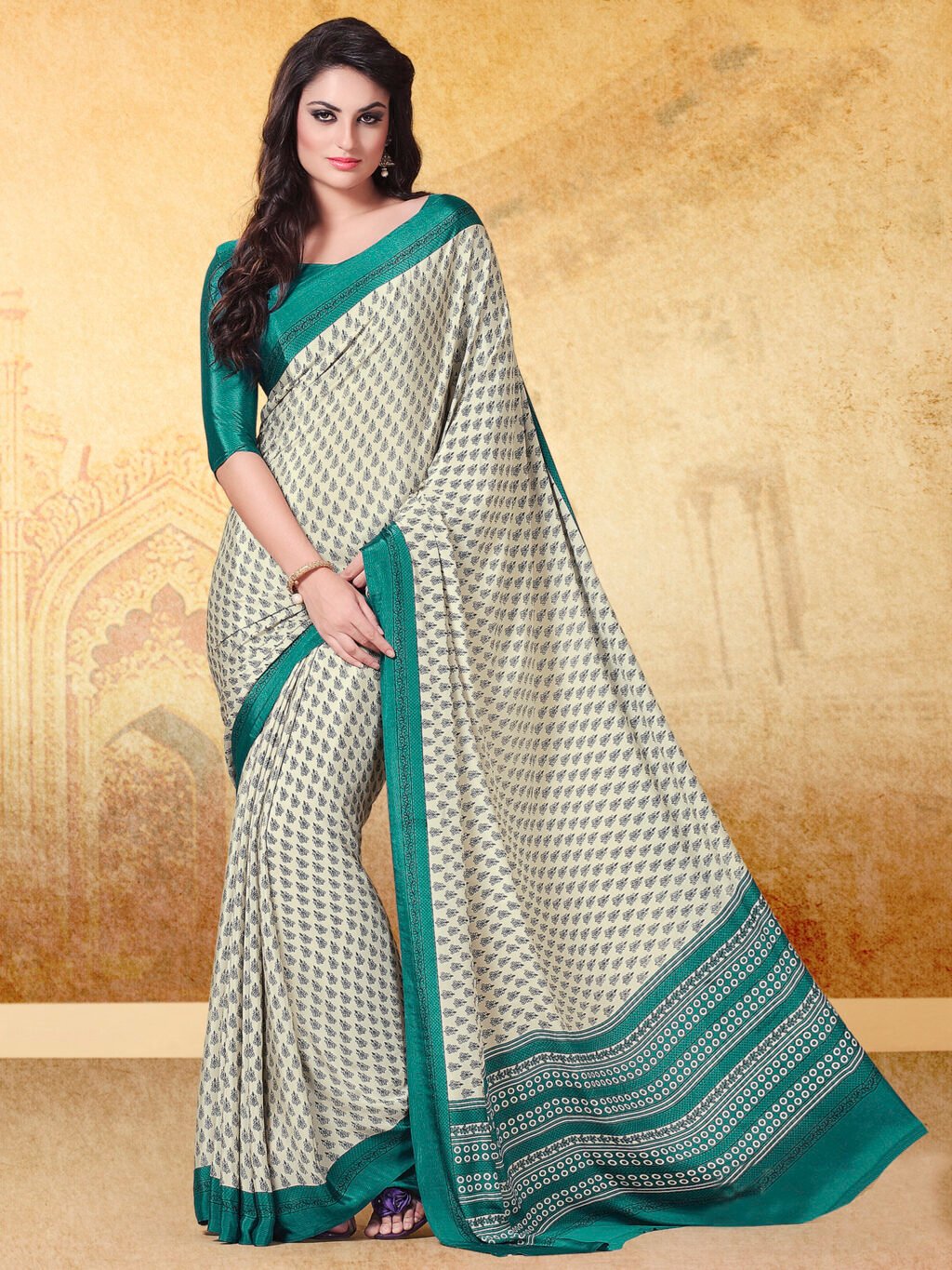 Image of Cream Saree