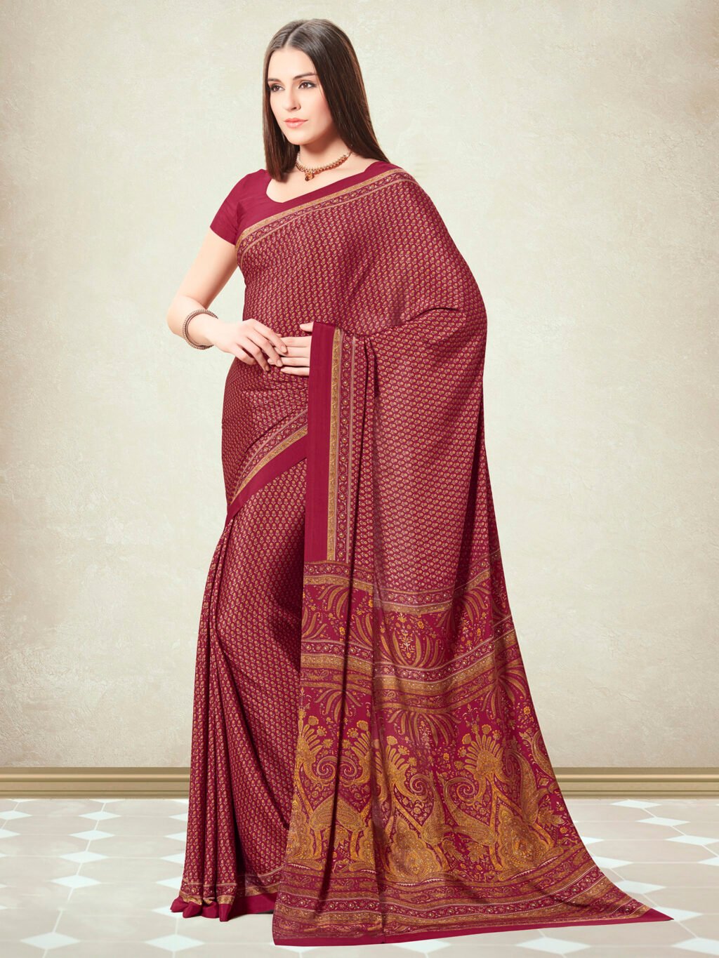 Image of Maroon Saree