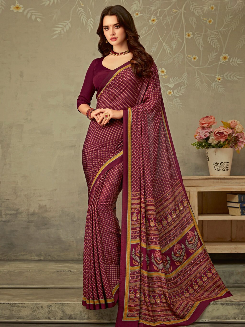 Image of Magenta Saree