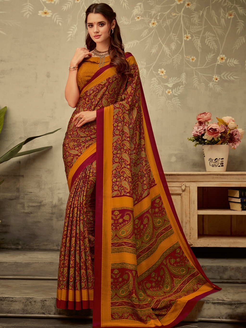 Image of Maroon Saree