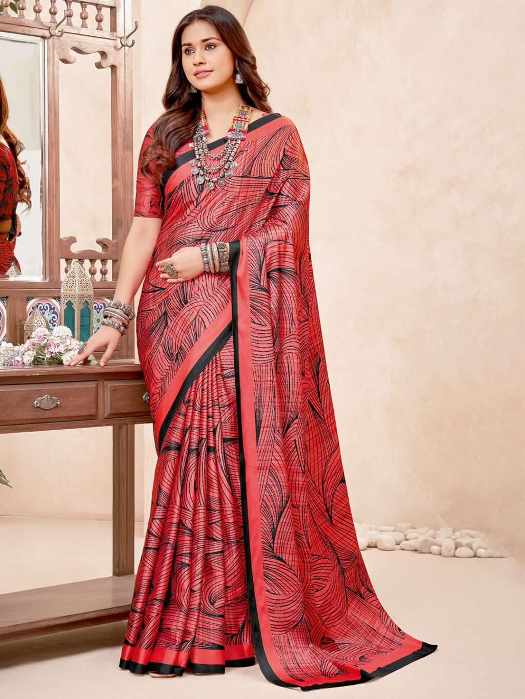 Image of Rust Saree