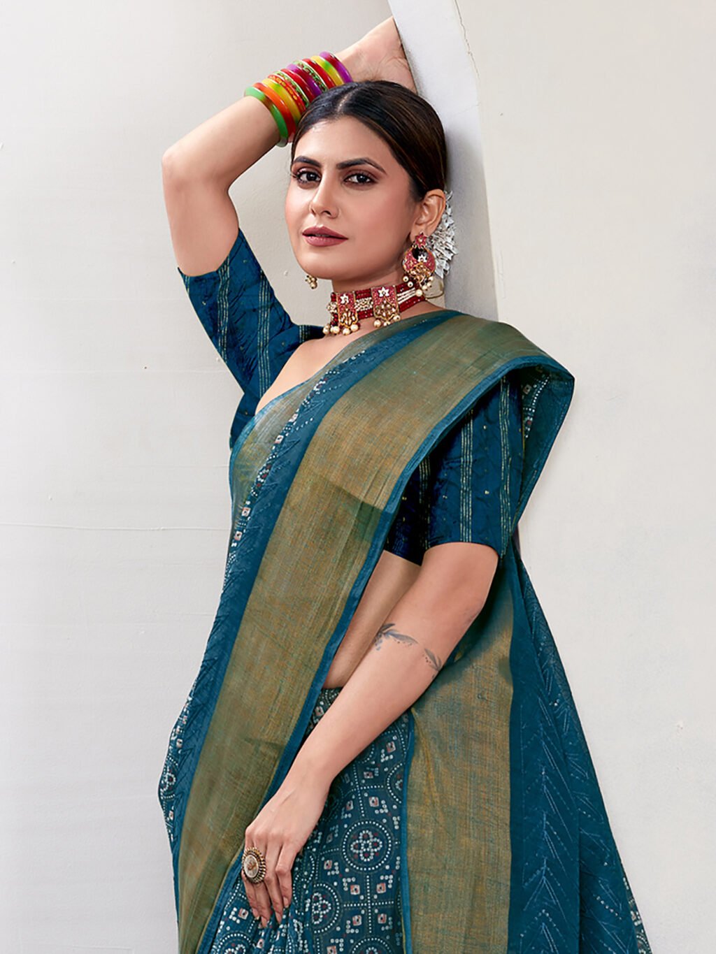 showcasing the beauty and craftsmanship of Silk Saree.