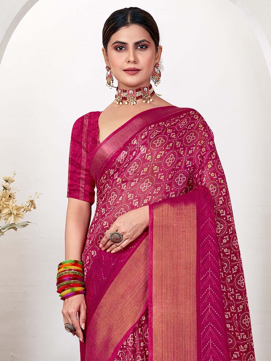 showcasing the beauty and craftsmanship of Silk Saree.
