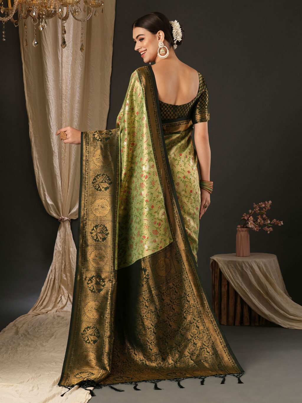 showcasing the beauty and craftsmanship of Festive Saree.