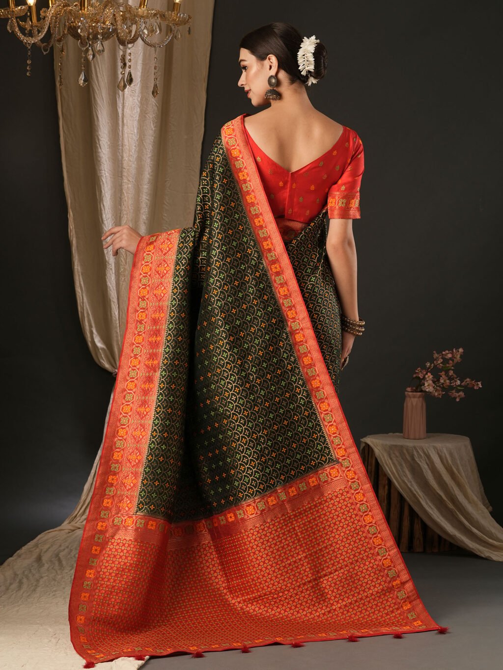showcasing the beauty and craftsmanship of Silk Saree.