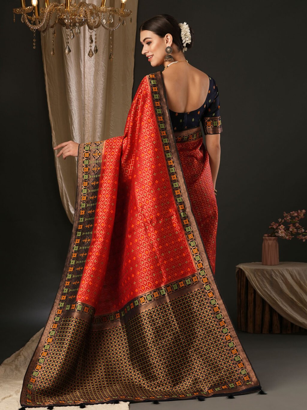 showcasing the beauty and craftsmanship of Traditional Saree.