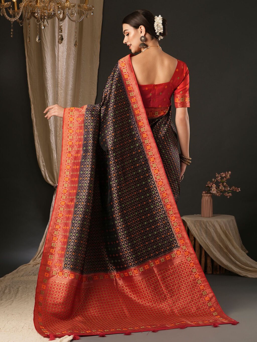 showcasing the beauty and craftsmanship of Traditional Saree.