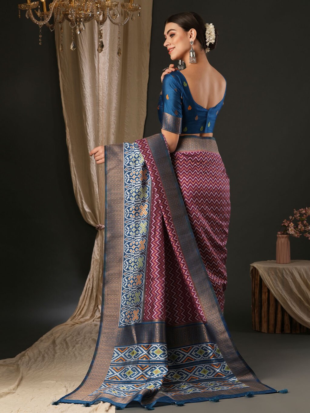 showcasing the beauty and craftsmanship of Festive Saree.