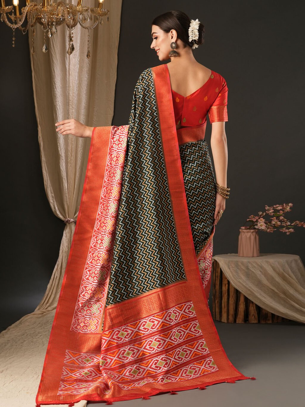 showcasing the beauty and craftsmanship of Party Wear Saree.