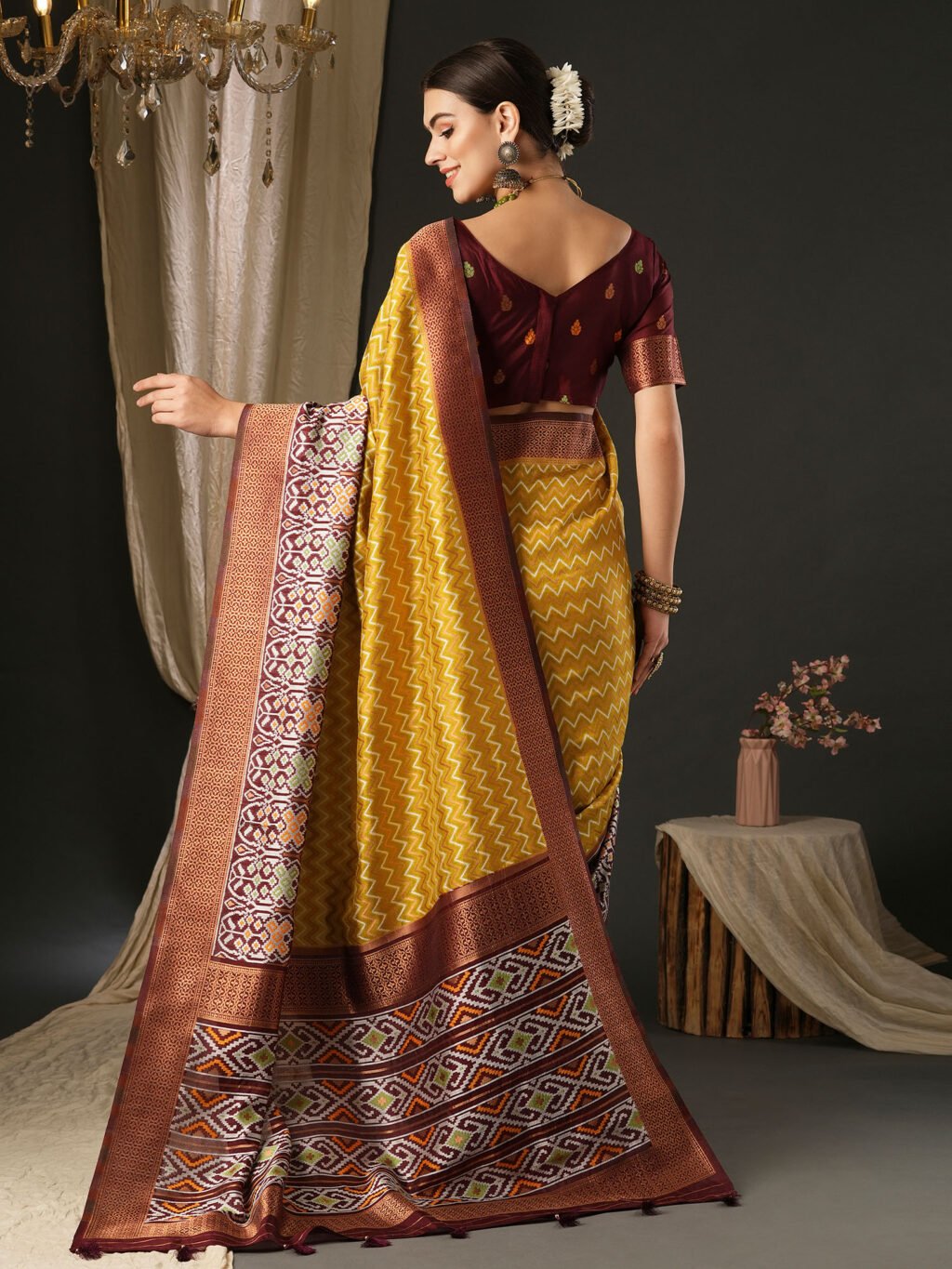 showcasing the beauty and craftsmanship of Designer Saree.
