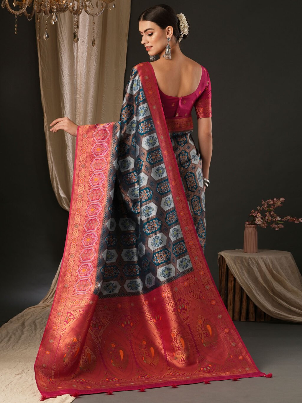 showcasing the beauty and craftsmanship of Designer Saree.