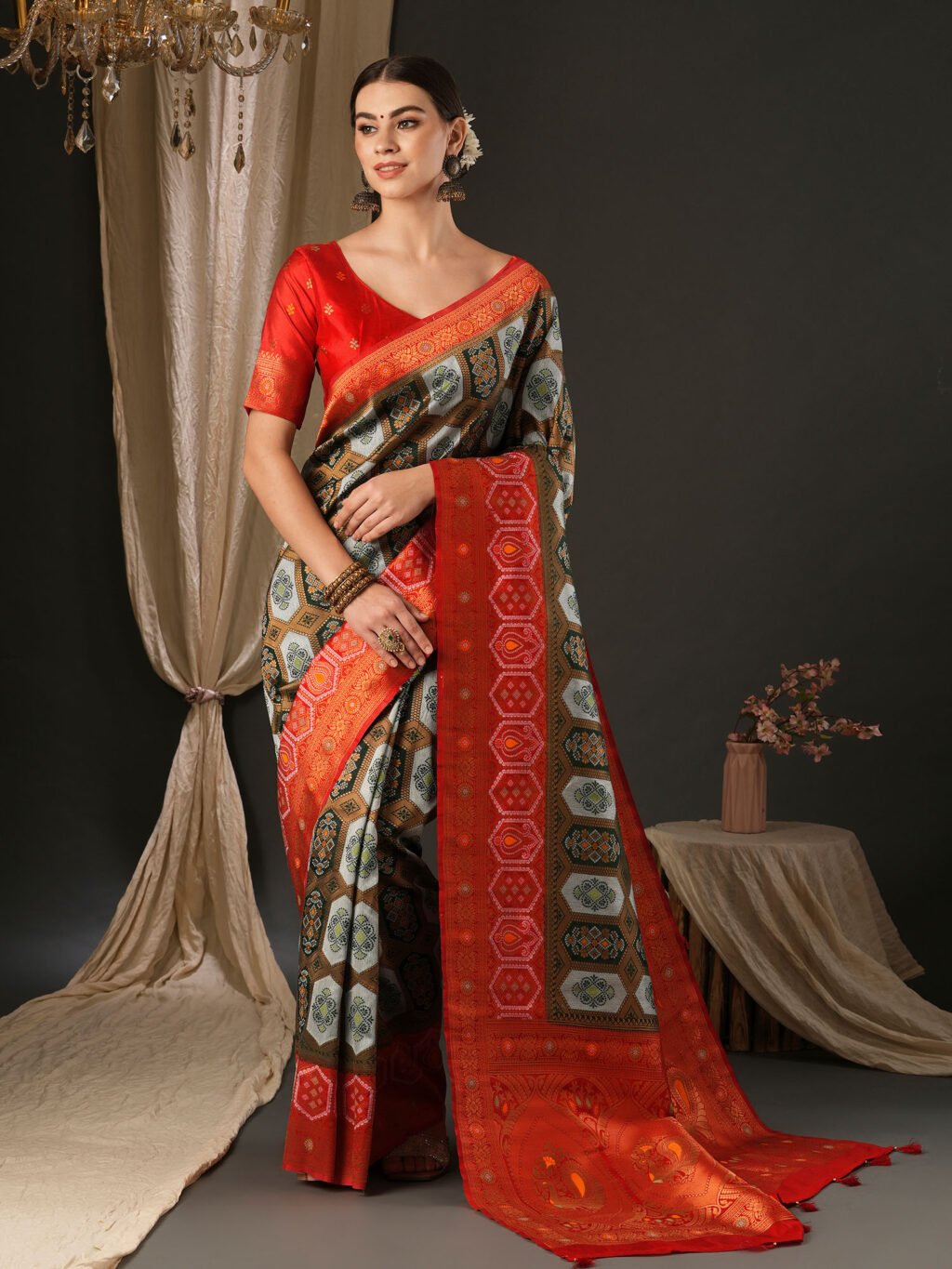 Image of Green Silk Saree