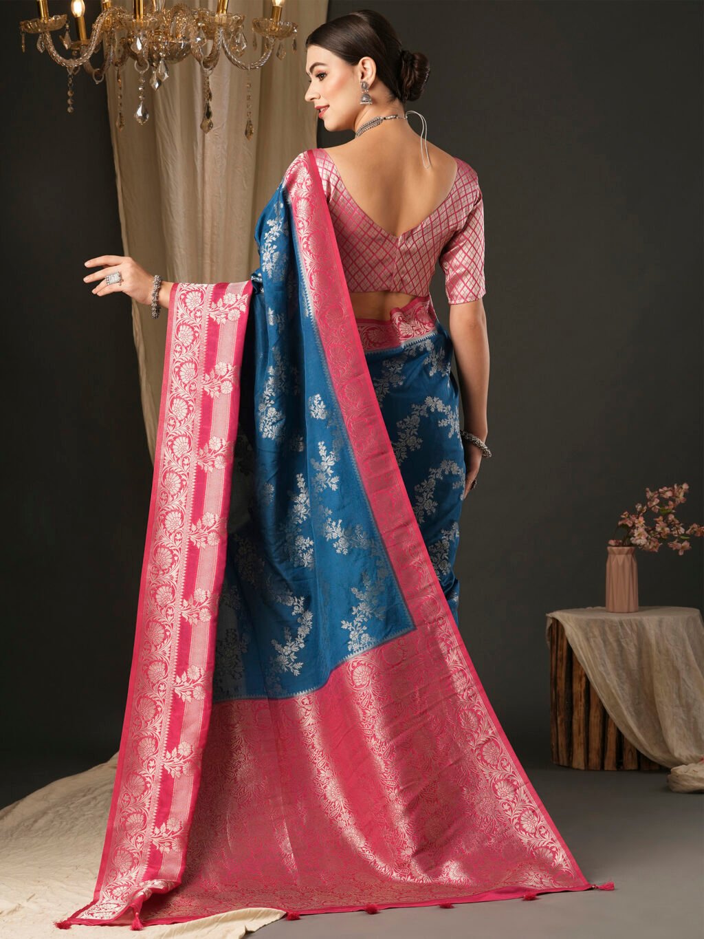 showcasing the beauty and craftsmanship of Festive Saree.