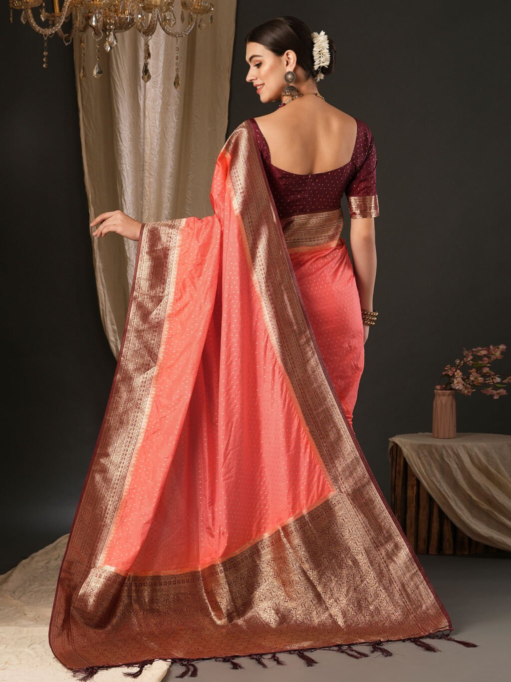 showcasing the beauty and craftsmanship of Traditional Saree.
