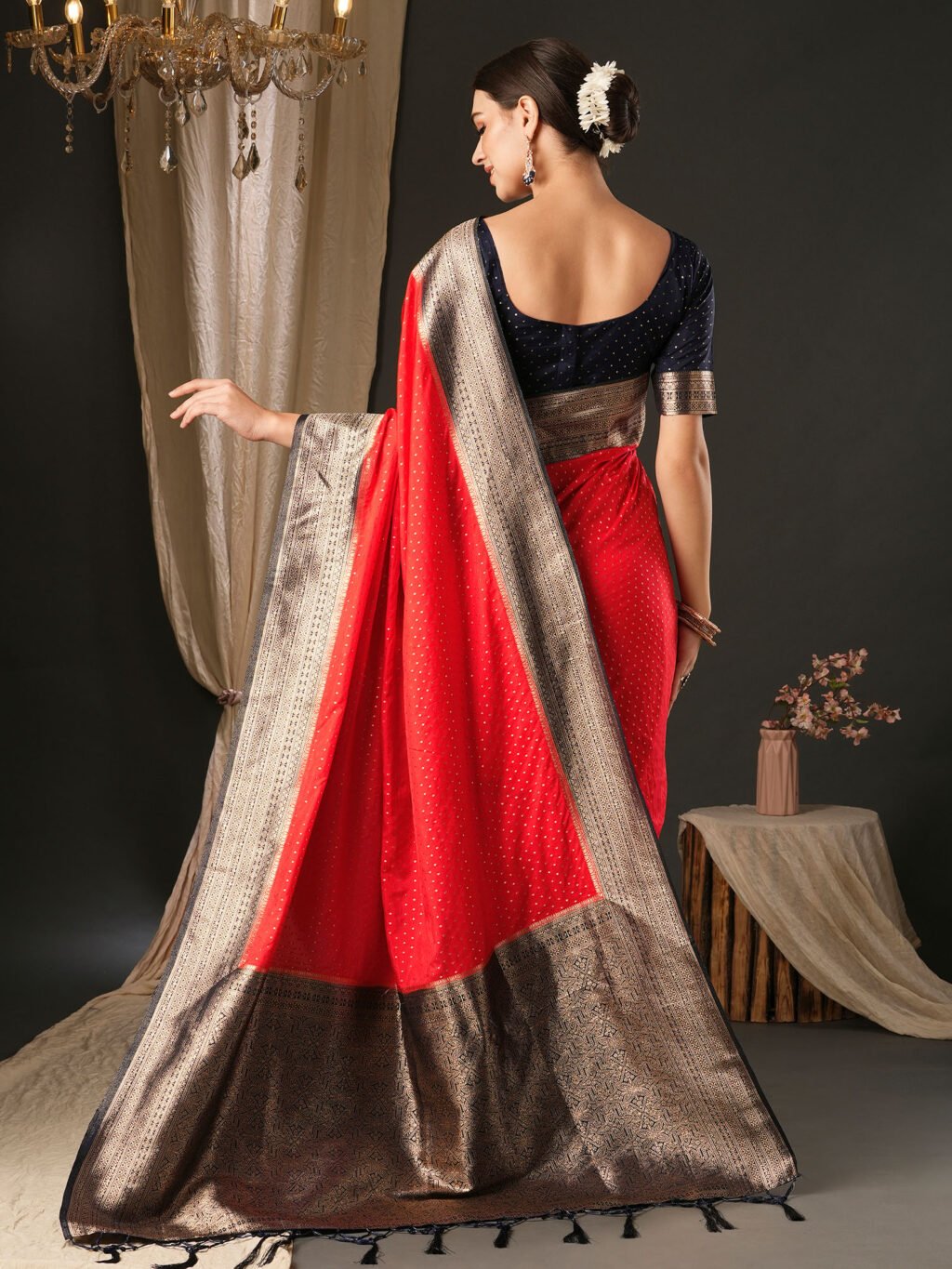 showcasing the beauty and craftsmanship of Party Wear Saree.
